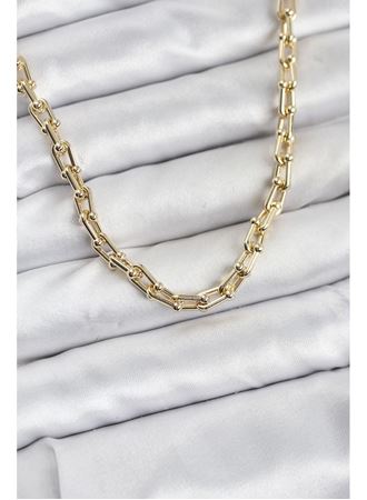 Gold Renk Pirinç Tifani Model Kadın Kolye