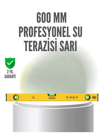 600 mm Su Terazisi Sarı Dayanıklı Gövde Hassas Ölçüm