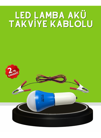 12V LED Ampul Anahtarlı Kablolu Pratik Aydınlatma