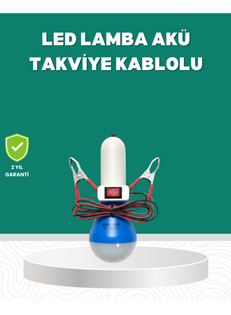 Aküden Çalışan 12V LED Ampul Taşınabilir Kullanım