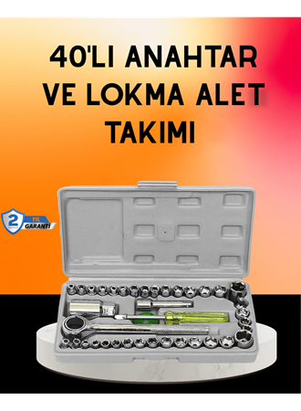 40 Parça Cırcır Lokma Anahtar Seti Profesyonel Kullanım