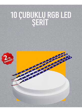 LED Yağmur Işığı Seti 10 Adet Meteor Çubuk Aydınlatma