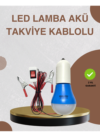 12V LED Ampul Timsah Kıskaçlı Taşınabilir Aydınlatma