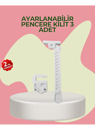 Cam Pencere Açılma Kontrol Kilidi Kolay Montaj 3’lü