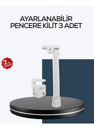 Çocuk Güvenliği İçin Cam Pencere Kilidi 3 Adet
