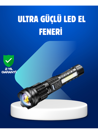 Güçlü LED El Feneri Şarj Edilebilir Çok Modlu