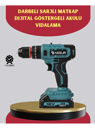 18 Parça Dijital Matkap Seti Çift Bataryalı