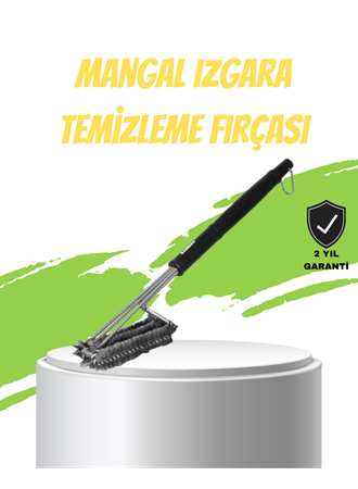 Mangal Izgara Temizleme Fırçası Paslanmaz Çelik Telli Uzun Saplı