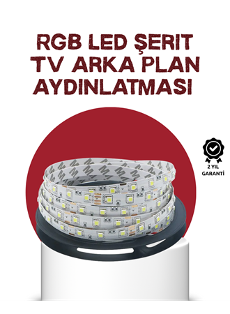 Kendinden Yapışkanlı LED Şerit Televizyon Aydınlatması 2mt