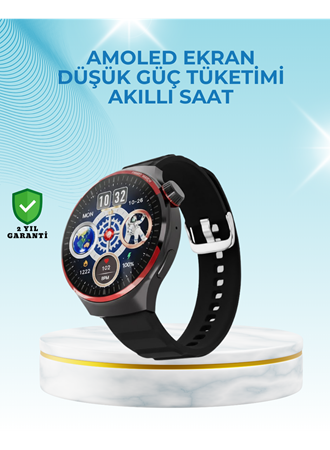 NFC Destekli Akıllı Saat AMOLED Ekranlı Şık Tasarım