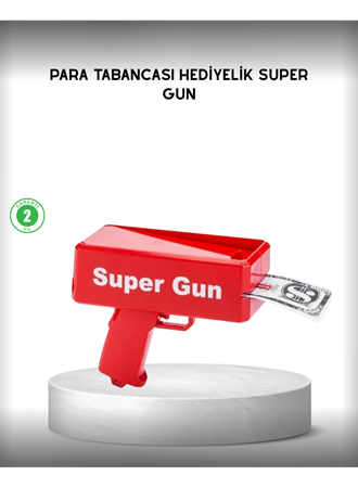 Para Dolar Saçma Para Atma Tabancası Otomatik Kırmızı Oyuncak