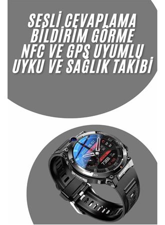 Akıllı Saat Yeni Model Sesli Asistan Bildirim Görme Bluetooth Bağlantılı Müzik Dinleme