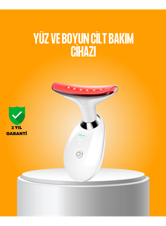 3 Modlu Boyun ve Yüz Bakım Cihazı – EMS, Temizleme, Sıcak Masaj ve Renkli Işık Terapi Özellikli