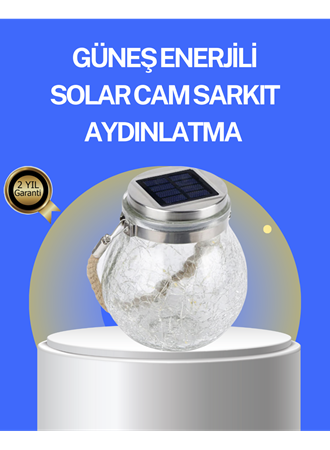 Bahçe ve Teras İçin Solar Cam Sarkıt LED Aydınlatma