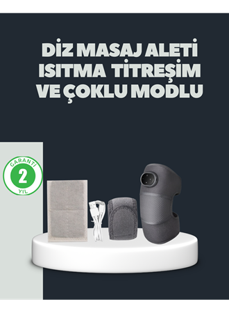 Isıtmalı Titreşimli Diz Masaj Cihazı 3D Rezonans Teknolojili