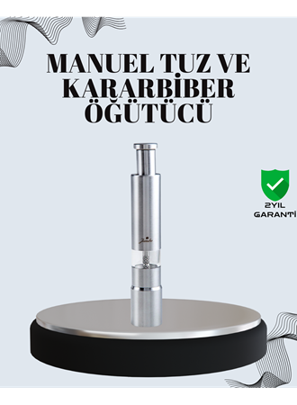 Tuz ve Kararbiber Öğütücü - Şeffaf Akrilik Hazne