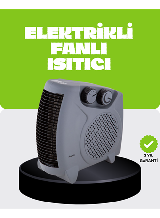 Güvenli Elektrikli Fanlı Isıtıcı Termostatlı Hızlı Isıtma