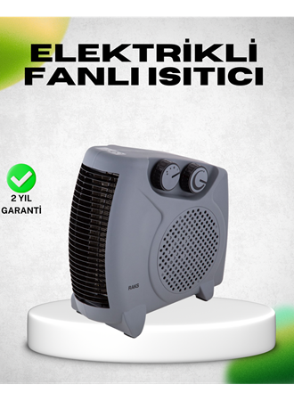 Fanlı Elektrikli Isıtıcı Termostatlı Güvenli Yanmaz Plastik Gövde