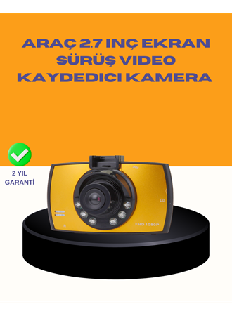 Araç Ön Kamera Full HD Kayıt ve G Sensor Özellikli