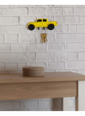 Araba Figürlü Duvar Anahtarlığı Ev ve Ofis İçin Dekoratif Tasarım