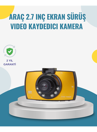 Araç İçi HD DVR Kamera G Sensor ve Hareket Algılama Özellikli