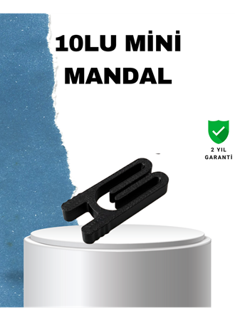 Tekrar Kullanılabilir Poşet Mandalı Siyah 10 Adet