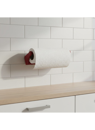 Kırmızı Peçete Tutucu Dayanıklı Duvar Tipi Kağıt Havlu Askısı