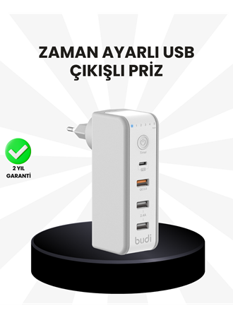 Akıllı Zaman Ayarlı Şarj Cihazı Güvenli ve Enerji Tasarruflu
