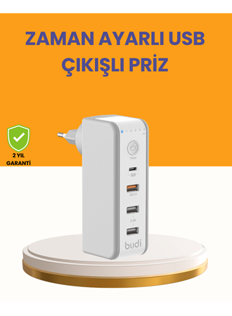 Zaman Kontrollü Şarj Cihazı 30W Hızlı Şarj ve Çoklu USB Çıkışı