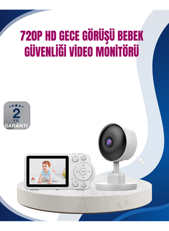 Bebek Monitörü Cry Detection ve HD Gece Görüş Destekli