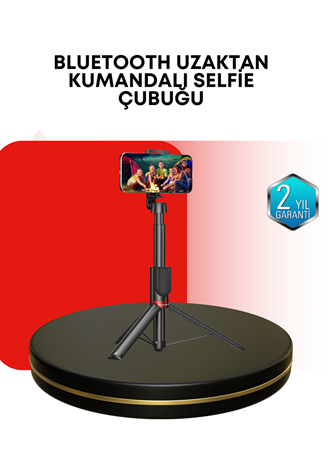 Dikey ve Yatay Çekim Destekli Selfie Stick Tripod
