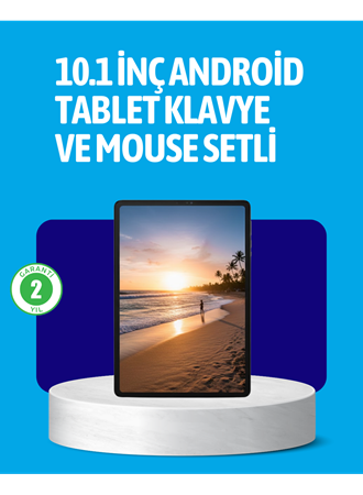 Android 15 Tablet Klavyeli Mouse’lu Profesyonel Set