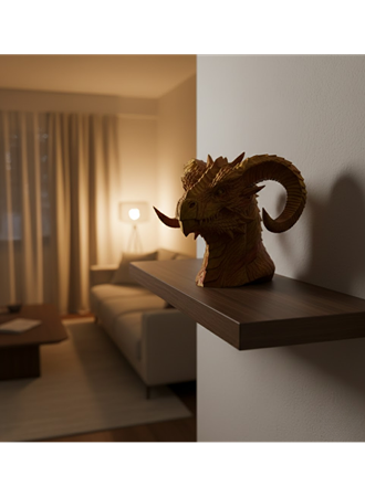 Dekoratif Gold Ejderha Heykeli Koleksiyonluk Fantastik Tasarım