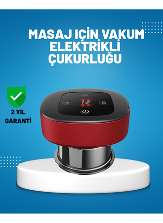 Elektrikli Vakumlu Çukurluk Masaj Aleti Isıtmalı ve Kırmızı Işıklı Terapi Seti