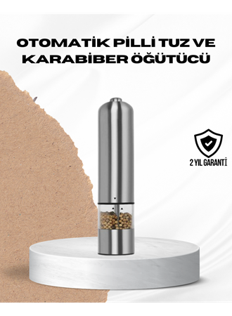 Tek Elle Kullanılan Otomatik Baharat Değirmeni Işıklı Sistem