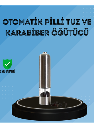 Pilli Baharat Değirmeni Karabiber Tuz ve Baharat Öğütücü