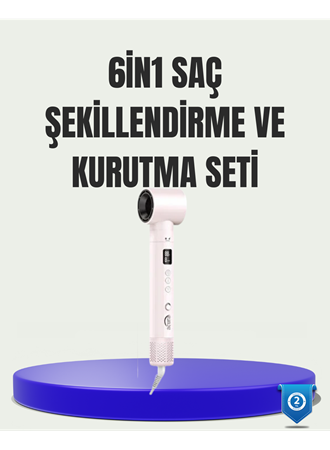 Çok Fonksiyonlu 6 Başlıklı Saç Kurutma ve Şekillendirme Seti