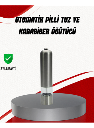 Işıklı Pilli Baharat Değirmeni Taze ve Pratik Öğütme