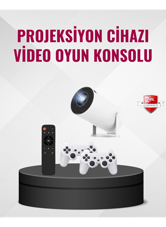 Kablosuz Mini Projeksiyon Cihazı Oyun ve Film İçin Taşınabilir Ev Sineması
