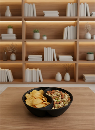 Siyah Çerezlik Kase Seti 4 Adet 3x12 cm