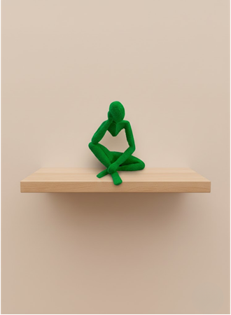 Minimal İnsan Figürü Biblo Yeşil Ev ve Ofis Dekoru