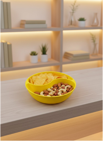 Dekoratif Sarı Çerezlik Kase 4’lü Set 3x12 cm