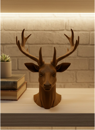 Kahverengi Geyik Biblo 23 cm Dekoratif Şık Tasarım