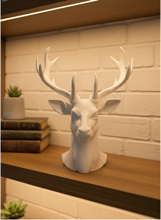 Dekoratif Beyaz Geyik Biblo Salon ve Raf Dekoru