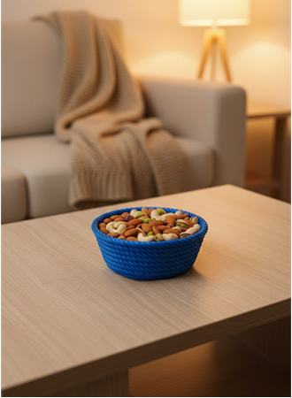 Yuvarlak Çerezlik Lacivert Şık Tasarım ve Kompakt Boyut