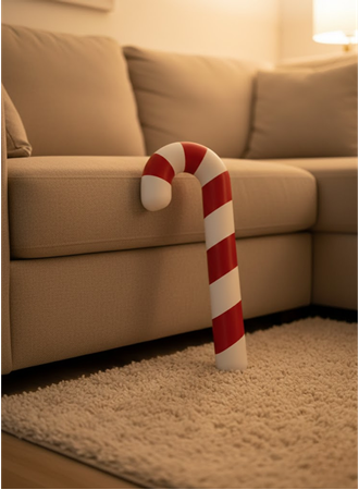 Yılbaşı Temalı Dekoratif Şeker Biblo Sıcak Salon Aksesuarı 13x34 cm