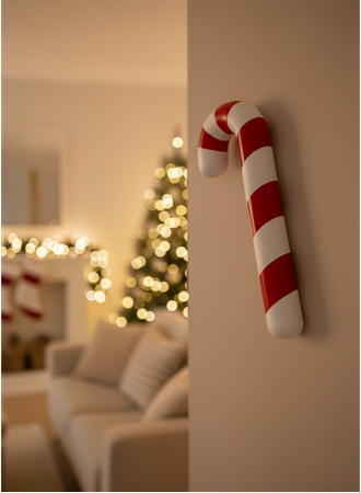 Dekoratif Yılbaşı Şekeri Yerde Biblo Salon Dekoru 13x34 cm