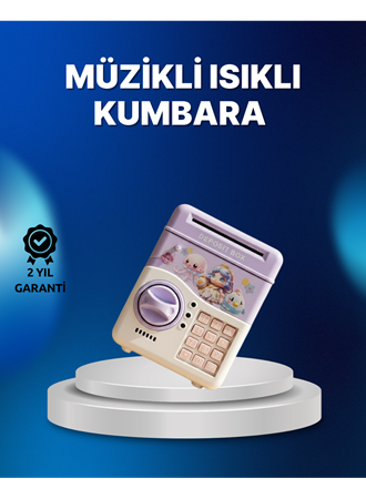 Mor Otomatik Para Girişli Elektronik Şifreli Kumbara