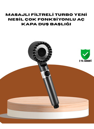 Masaj Fonksiyonlu Filtreli Duş Başlığı Dayanıklı Yapı