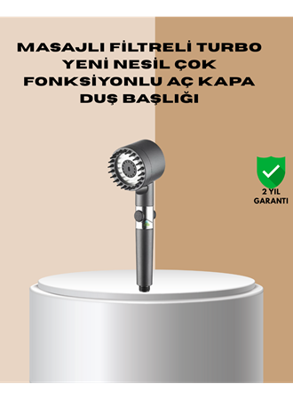 Çok Fonksiyonlu Filtreli Duş Başlığı Masaj Etkili
